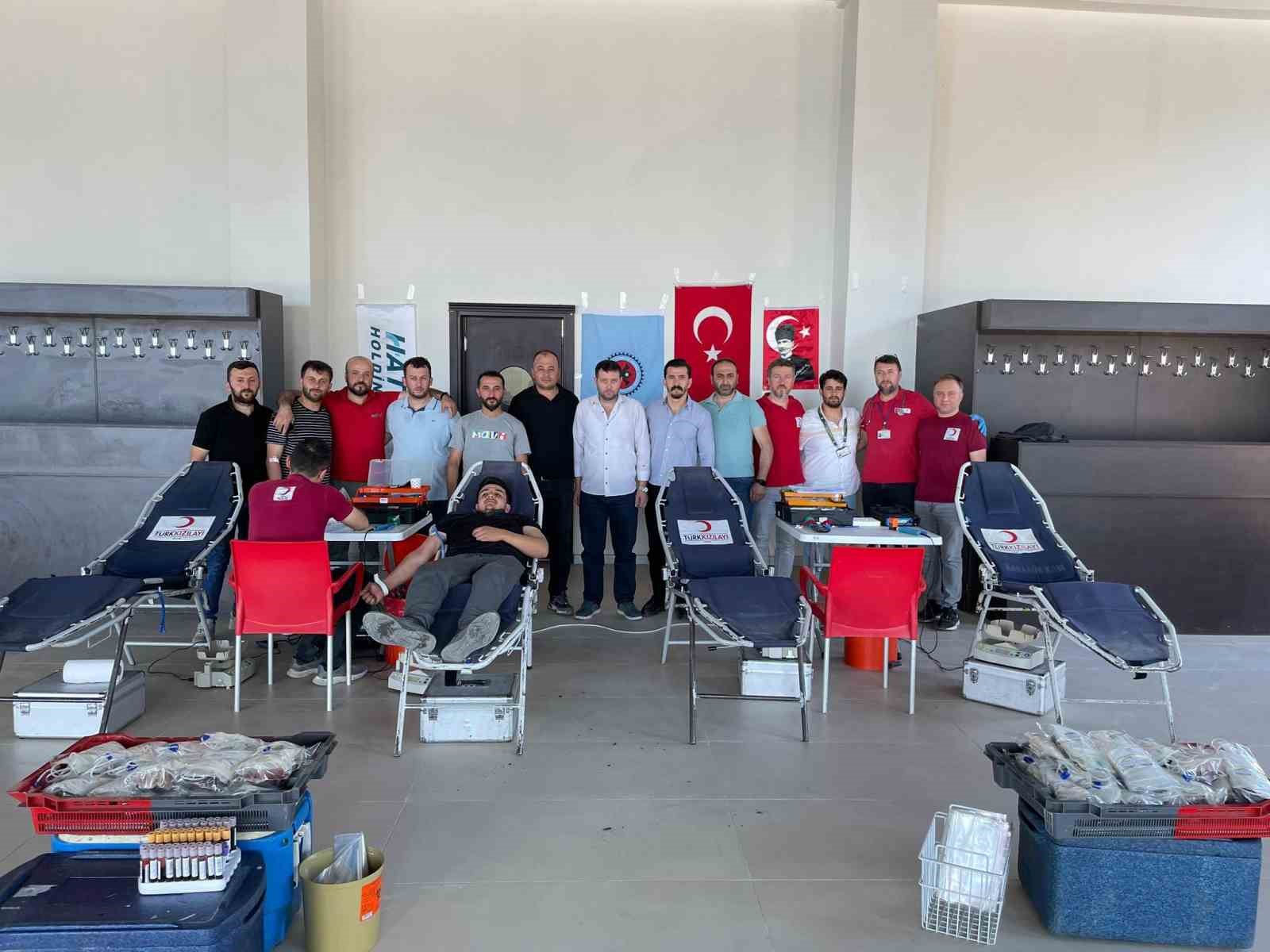 Madencilerden kan bağış kampanyasına ilgi 