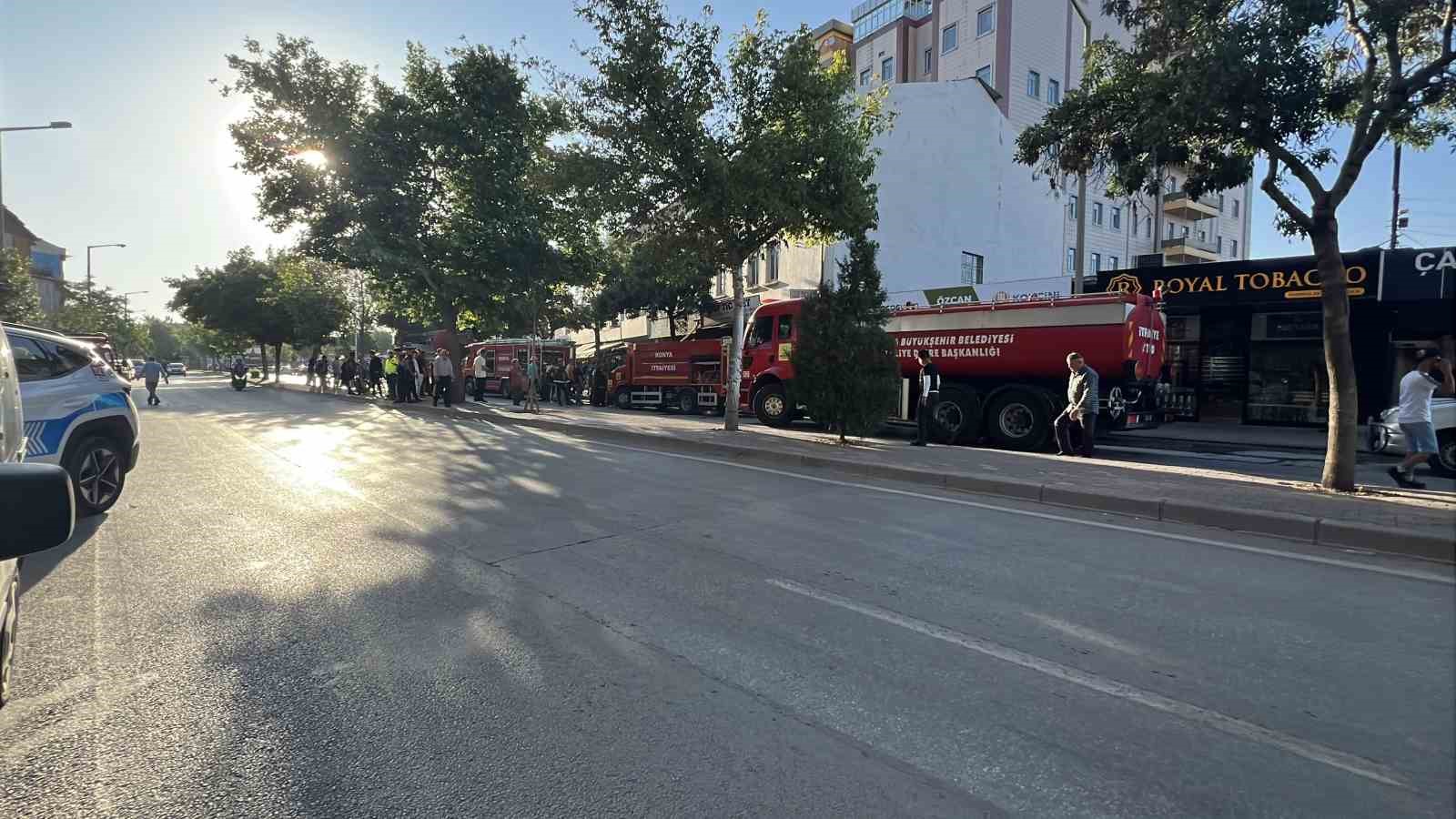 Konya’da iş yerindeki yangın korkuttu 