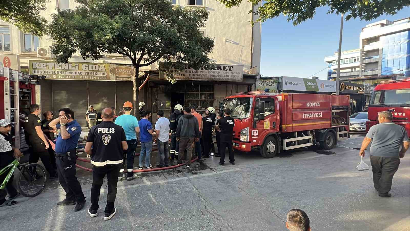Konya’da iş yerindeki yangın korkuttu 