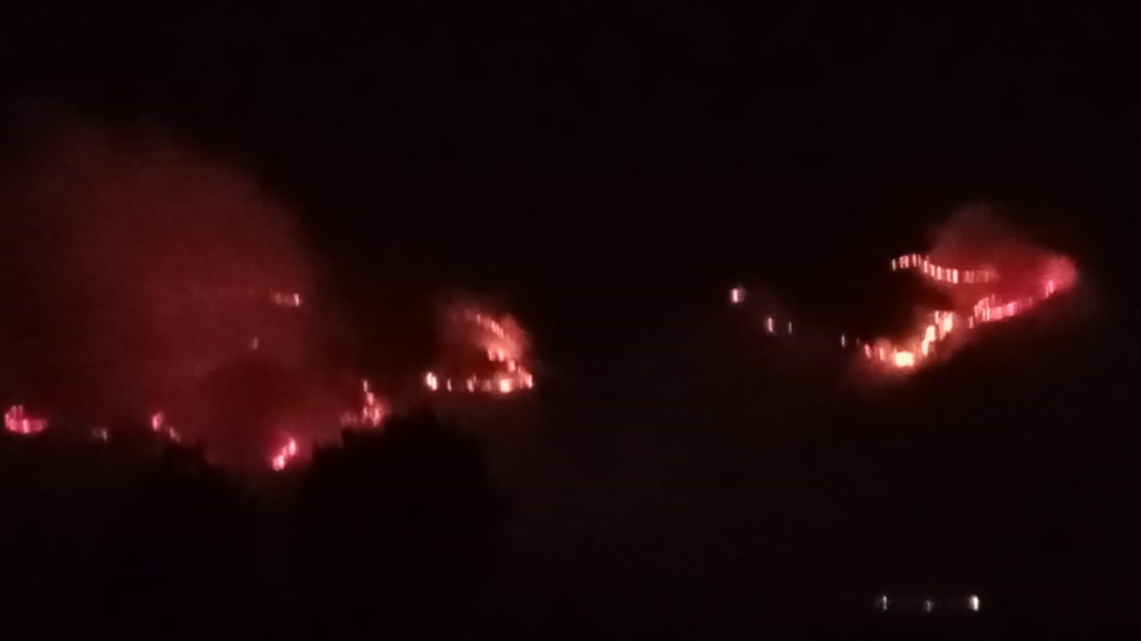 Anız ve orman yangını geceyi aydınlattı, TOMA ile müdahale devam ediyor 