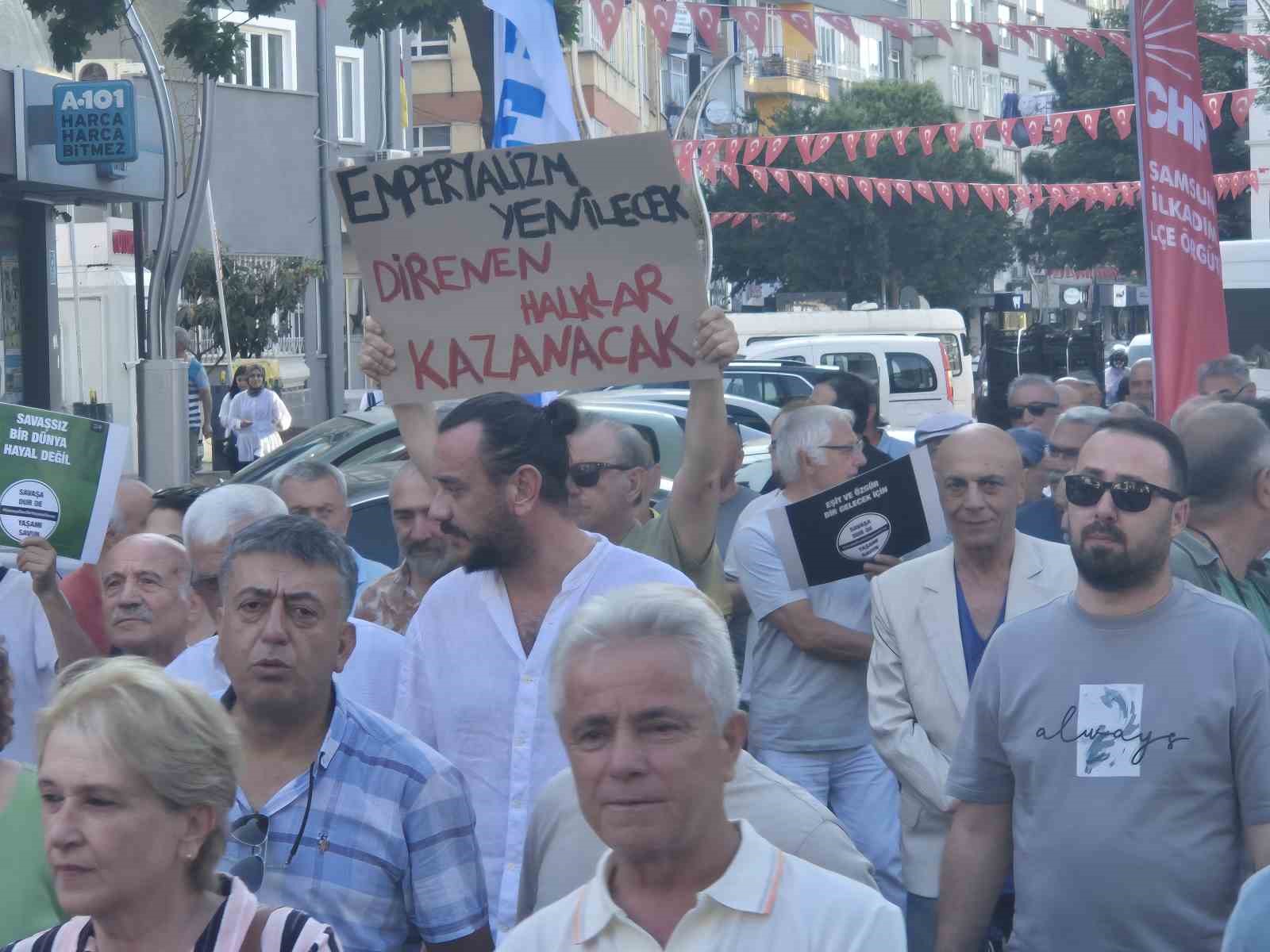 Samsun’da ’savaşa hayır’ yürüyüşü 