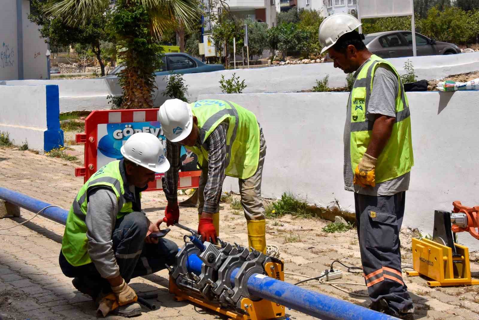 MESKİ, Yapraklıkoy mevkiinde içme suyu hattını yeniledi 
