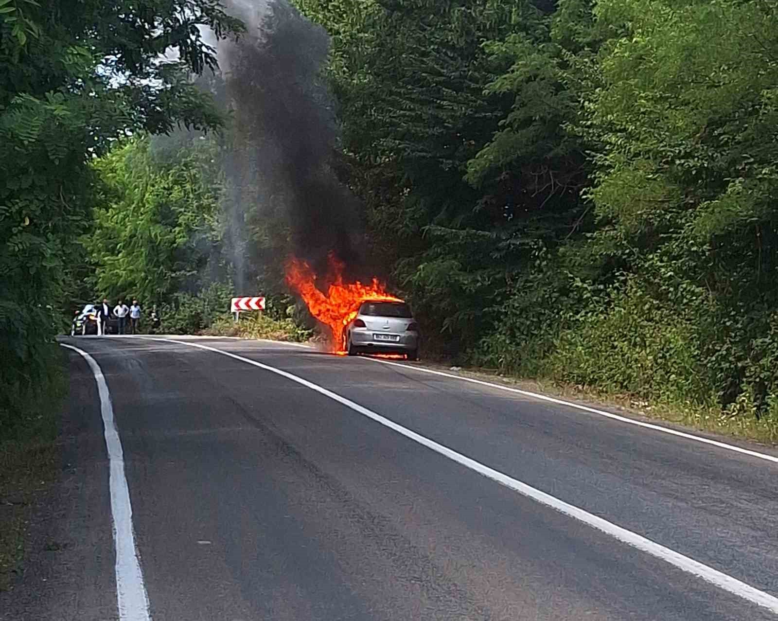 Ordu’da otomobil yangını 