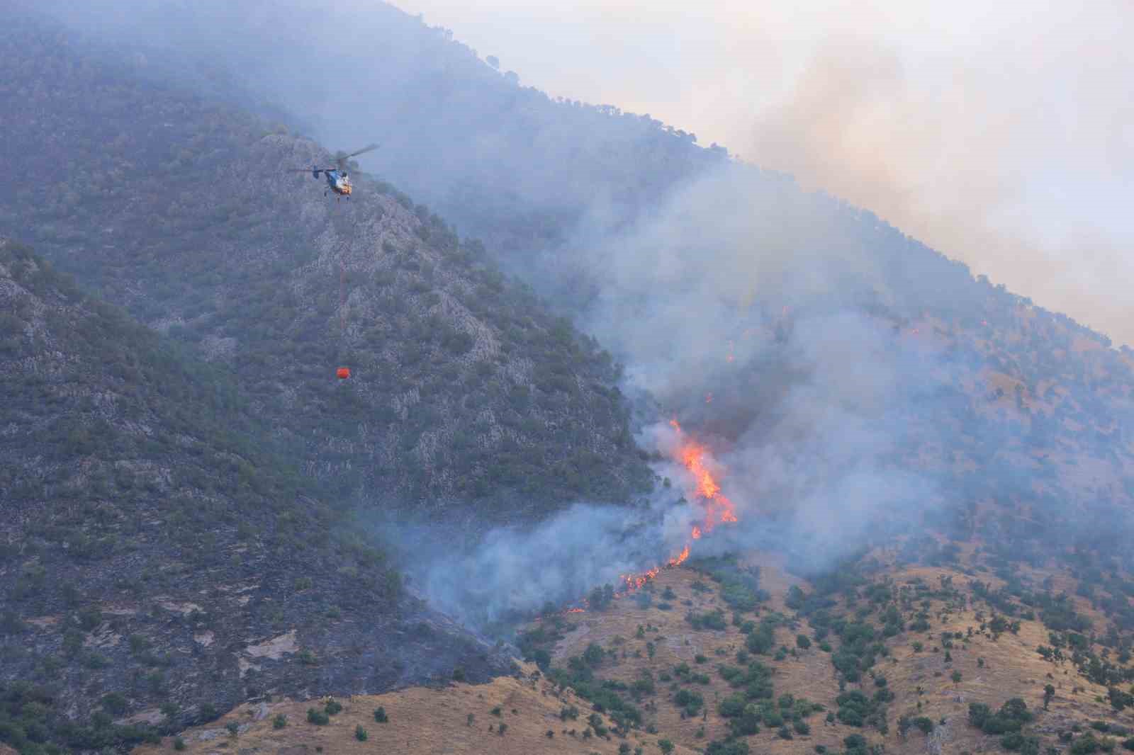 Kahramanmaraş’taki orman yangınına müdahale sürüyor 