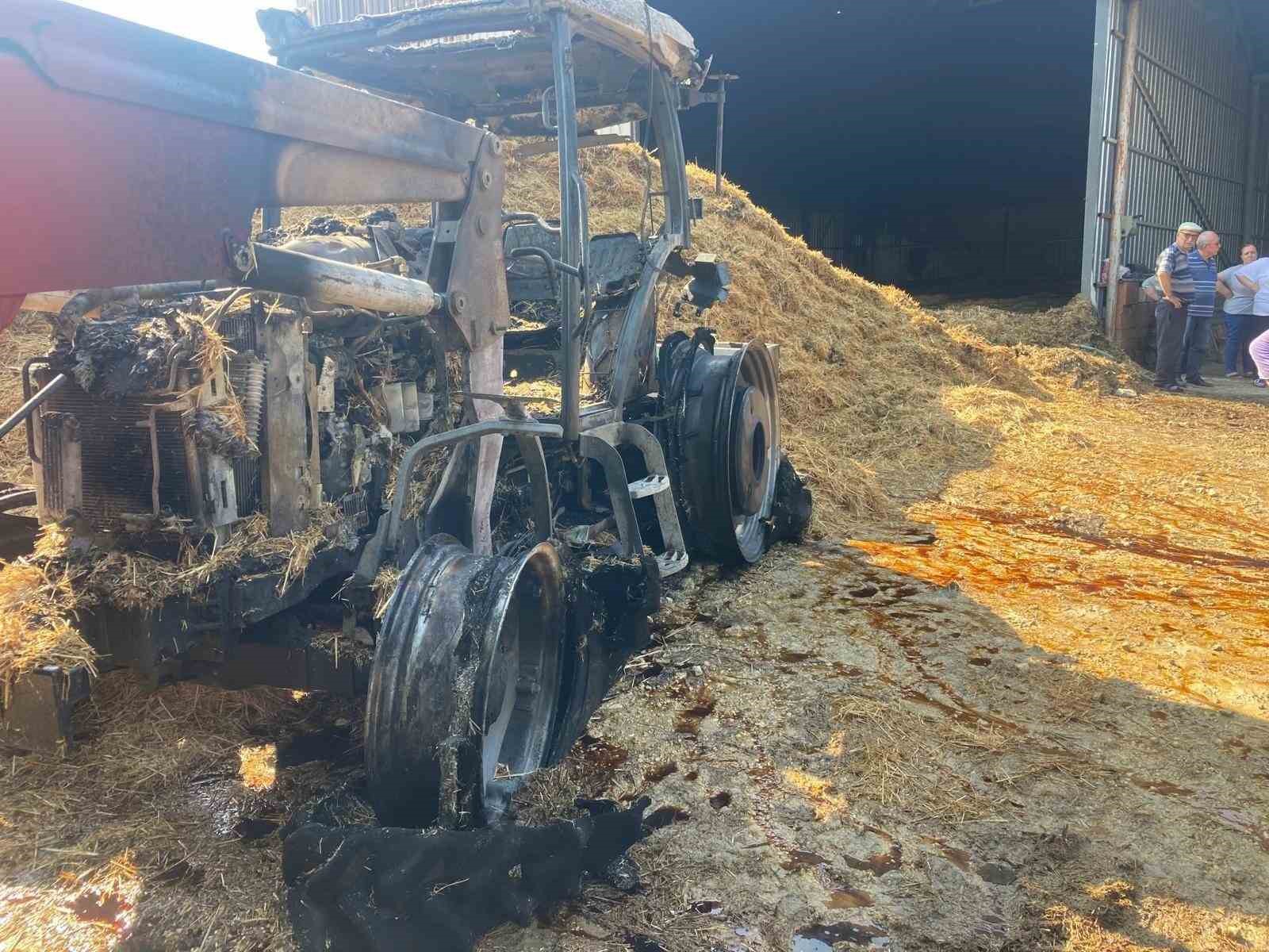 Muratlı’da traktör yangını: 1 yaralı 