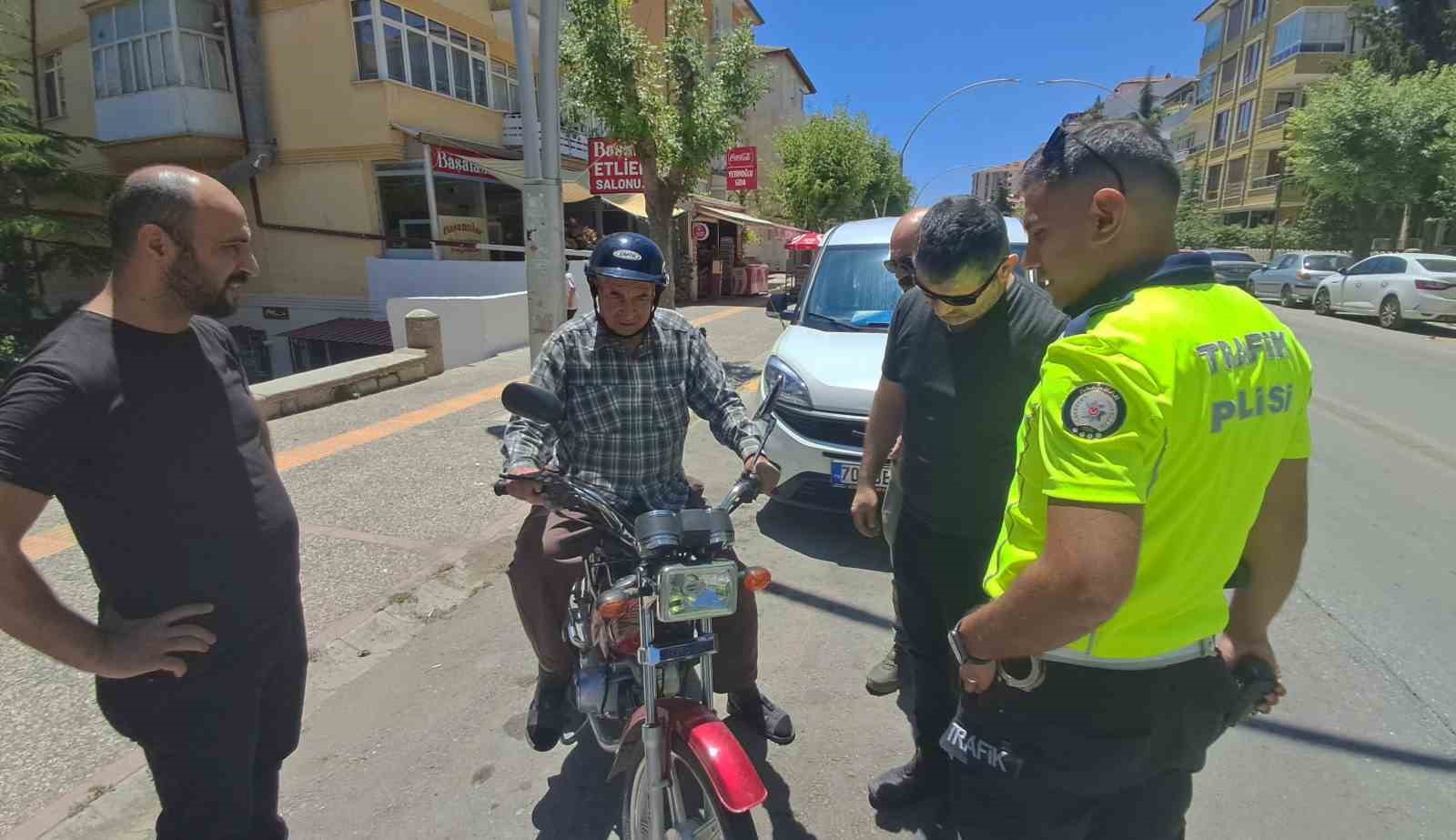 Karaman’da çaldığı motosikletle kaza yapan şahıs yaralandı 