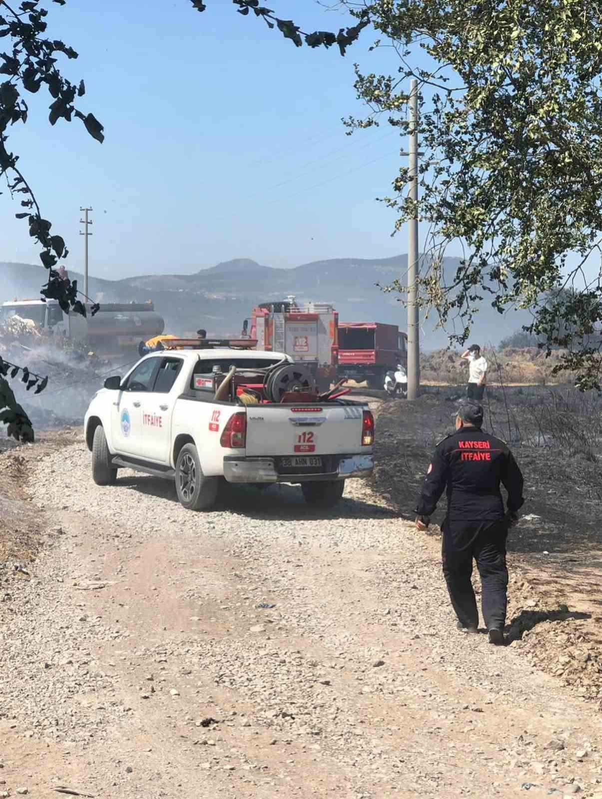 Kayseri itfaiyesi Manisa’daki yangını söndürme çalışmasına katıldı 