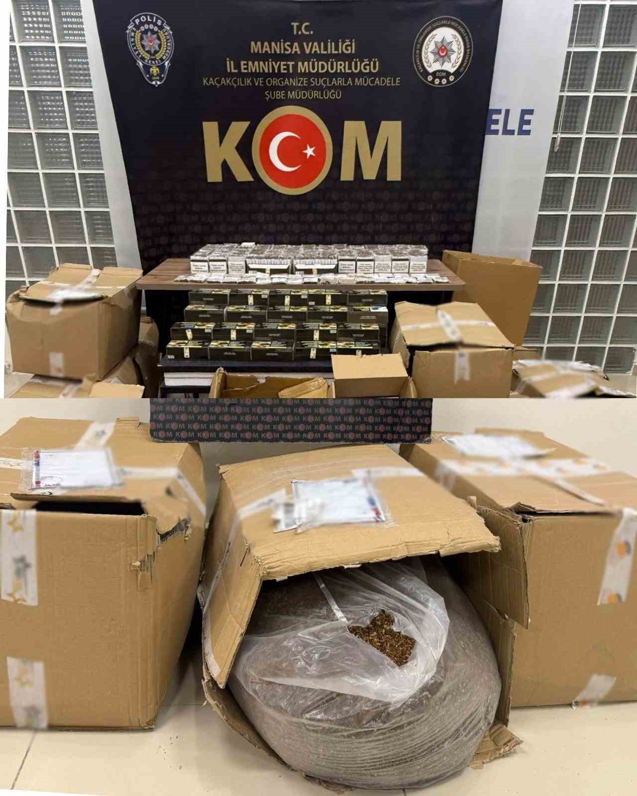Manisa’da kaçak tütün ve içki operasyonu: 5 gözaltı 