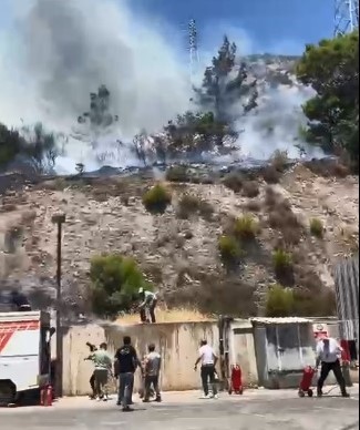 Bodrum’daki yangında alışveriş merkezi tahliye edildi 