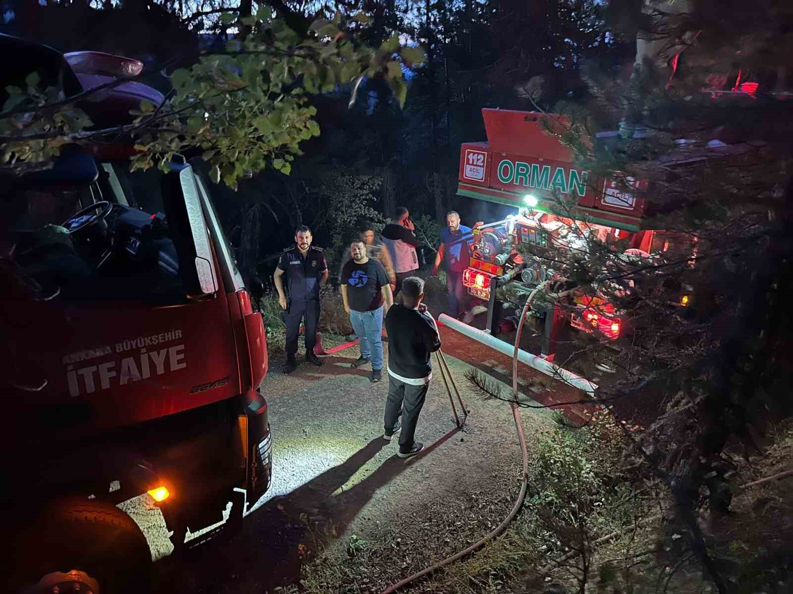 Kızılcahamam Soğuksu Milli Parkı’nda piknikçi ateşinden yangın çıktı 