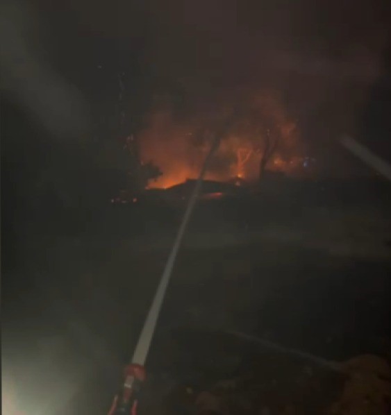 Kahramanmaraş’ta bahçe yangını 