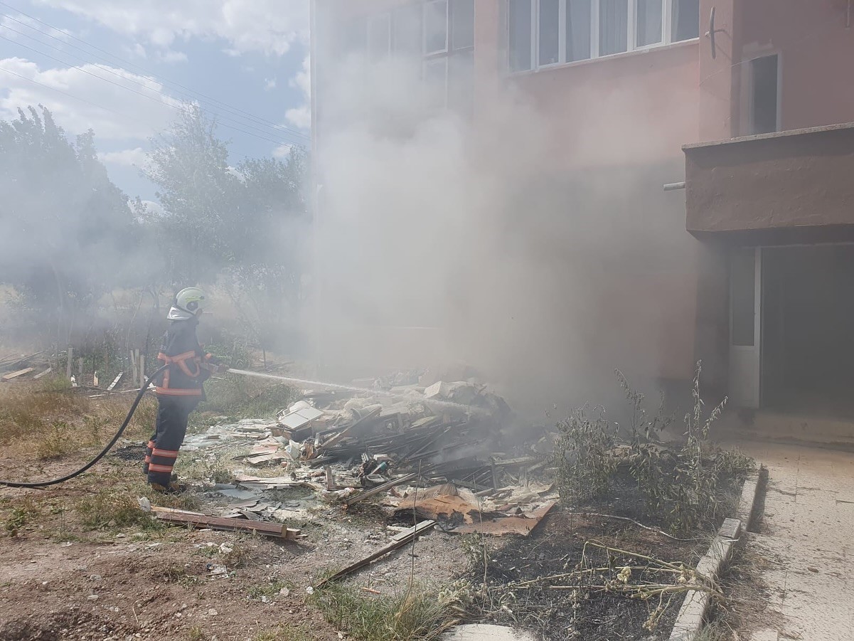 Çankırı’da çıkan ot yangını büyümeden söndürüldü 