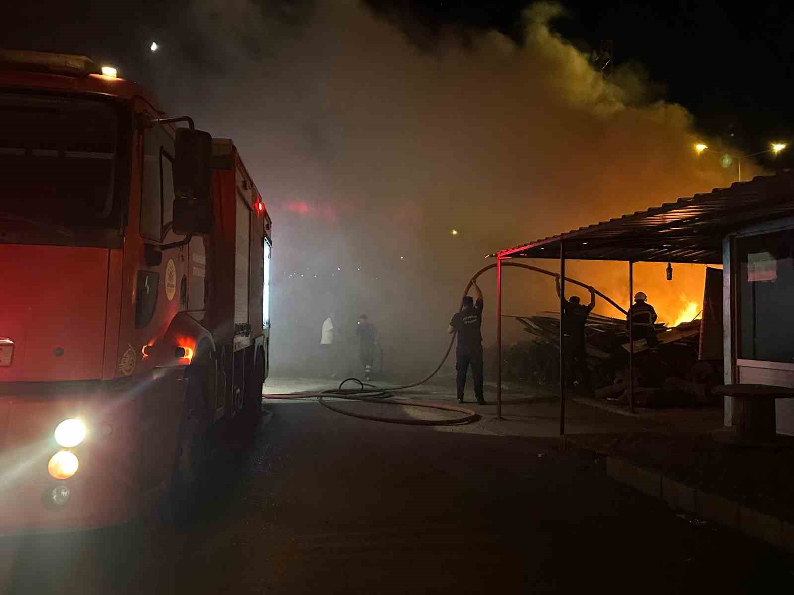 Fırındaki odunlar alev aldı 