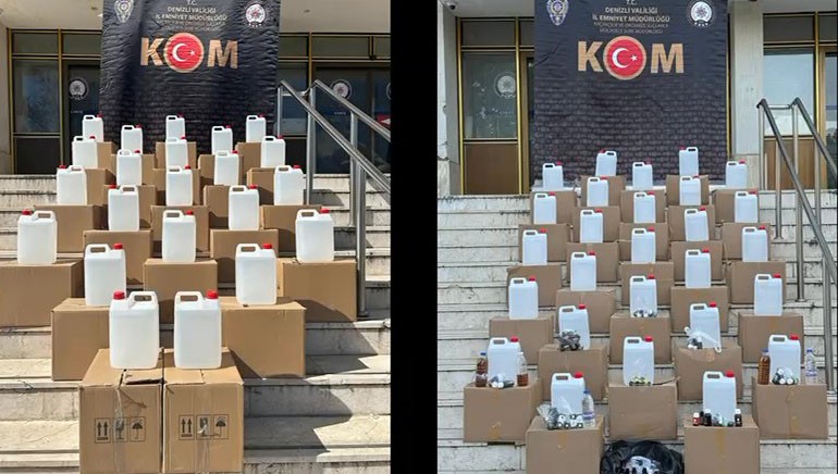 8.8 ton sahte alkol ele geçiren polis 18 milyonluk vergi kaybını önledi