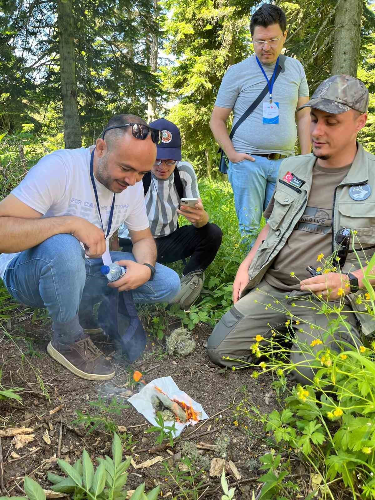 Ilgaz Dağı’nda üniversite öğrencilerine yaban hayatı anlatıldı 