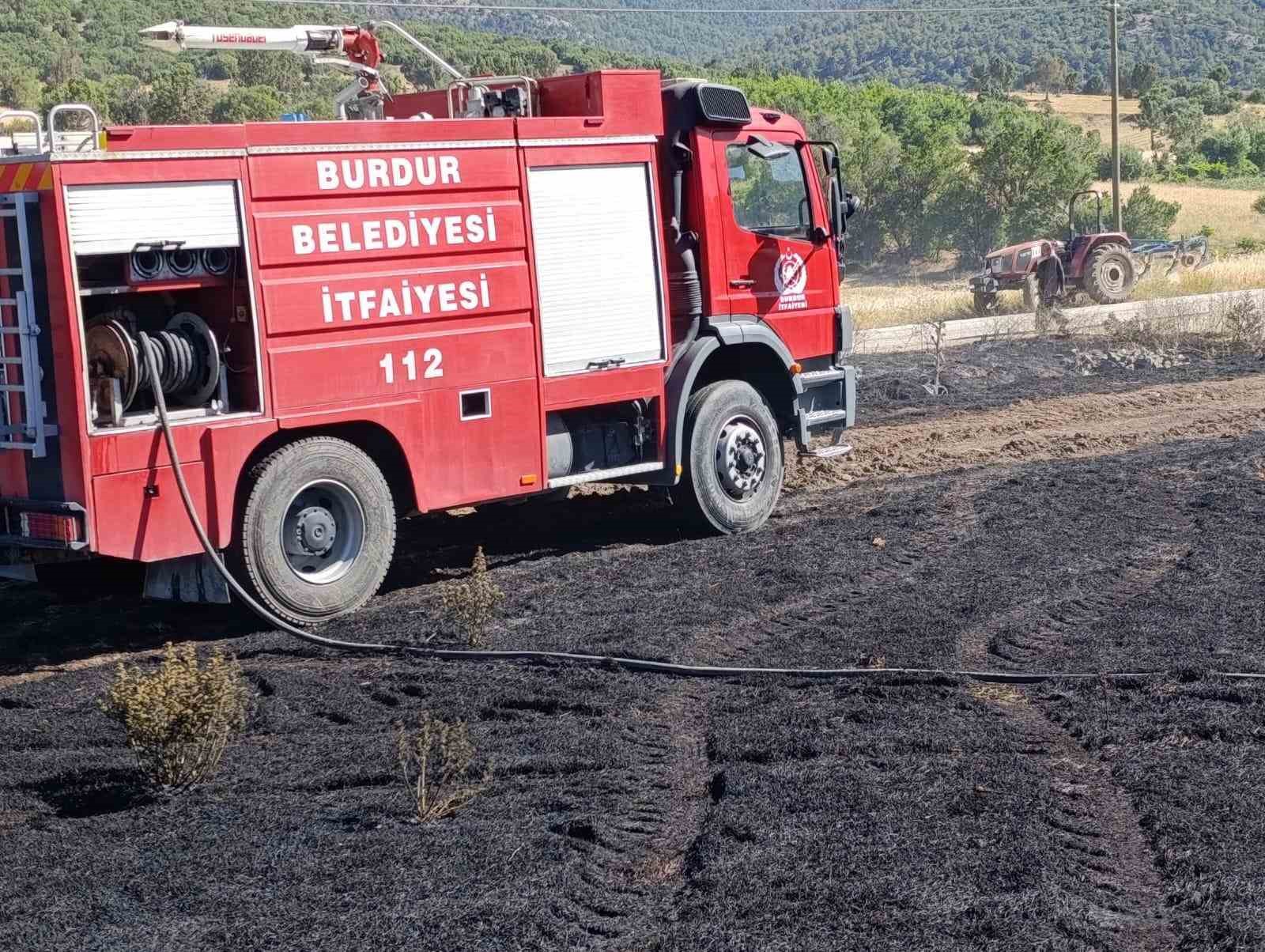 Burdur’da ceviz bahçesi ve 5 dönüm tarım arazisi yandı 