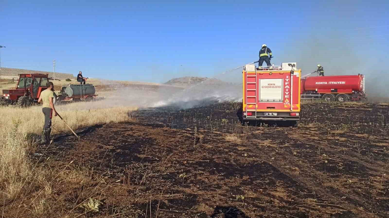 Seydişehir’de ekili arazide yangın 