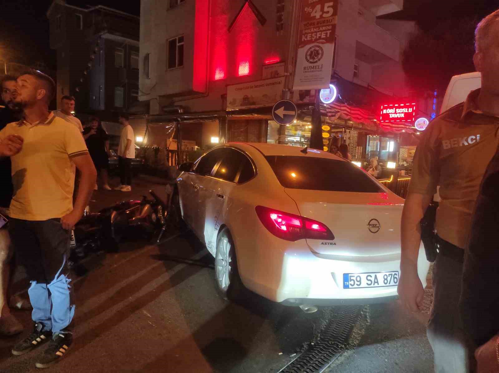 Tekirdağ’da motosiklet ile otomobil çarpıştı: 1 yaralı 