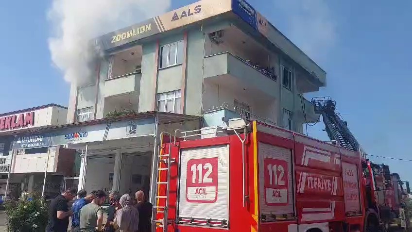 Samsun’da yangında yabancı uyruklu şahıs ağır yaralandı 