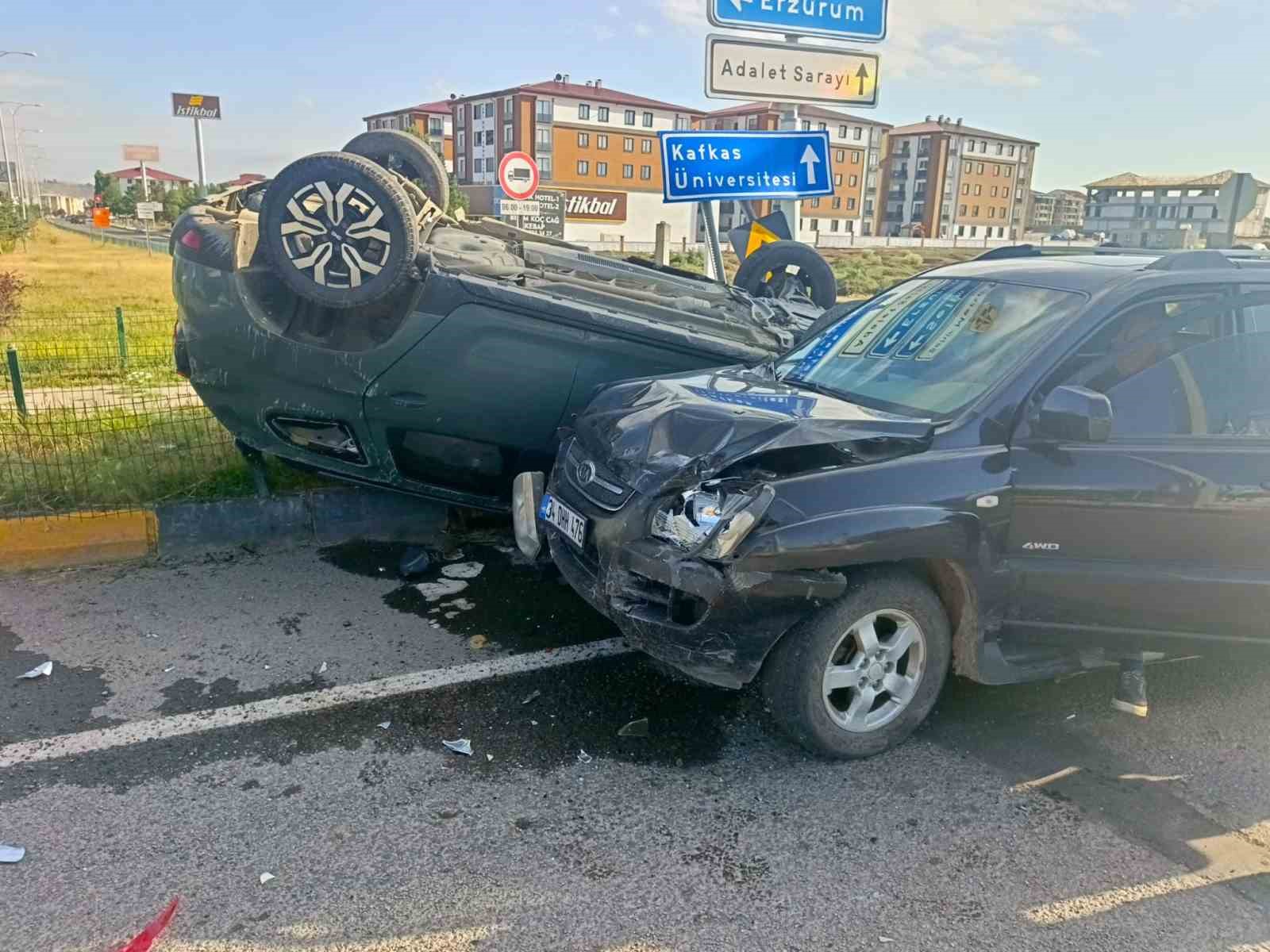Kars’ta trafik kazası: 2 yaralı 