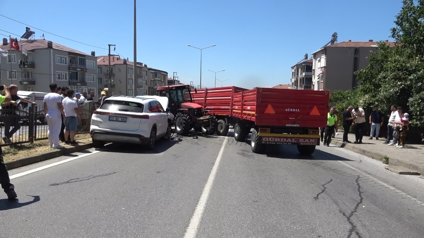Bafra’da trafik kazası: 2 yaralı 