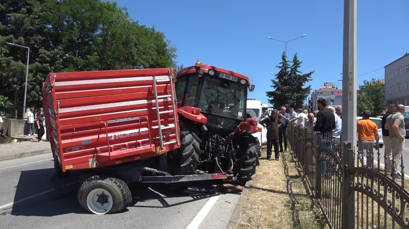 Bafra’da trafik kazası: 2 yaralı 