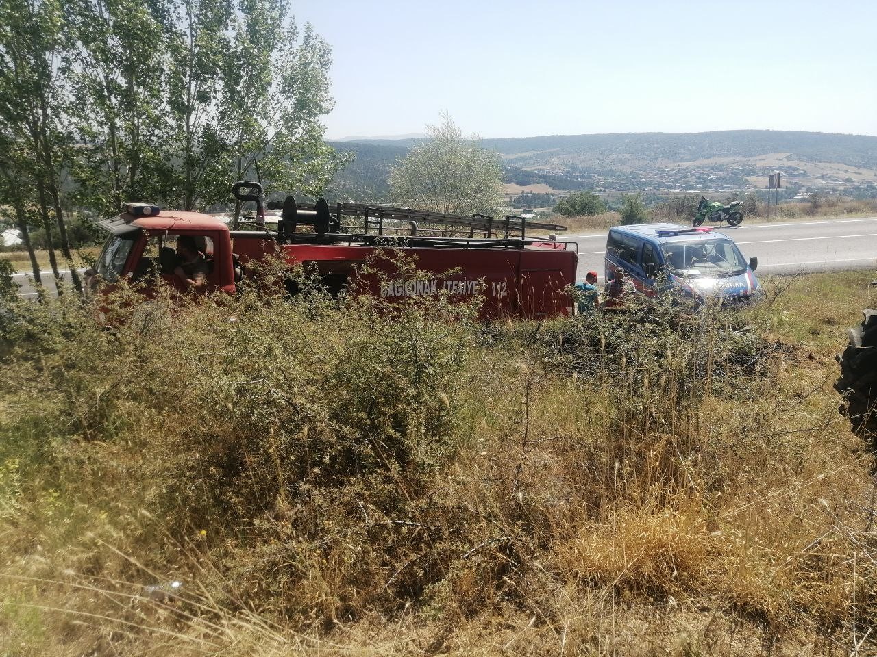 Isparta’da 30 dönümlük tarla yanarak kül oldu 