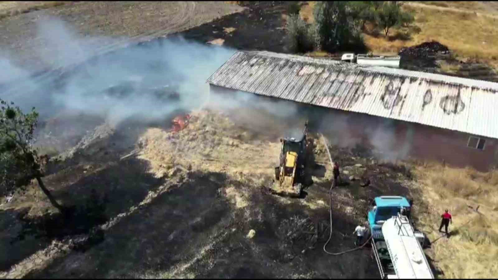 Amasya’da yanan 500 dönümlük alan havadan görüntülendi 
