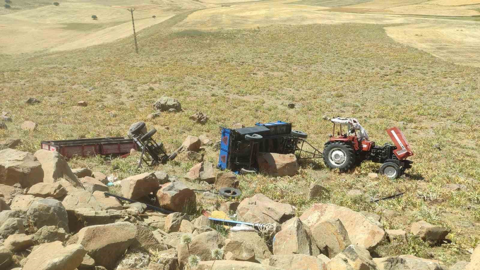 Bulanık’ta traktör uçuruma yuvarlandı: 1’i ağır 3 yaralı 