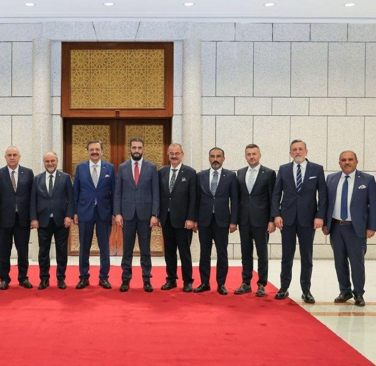 TOBB Başkanı Hisarcıklıoğlu, Suriye Cumhurbaşkanı Şara ile Şam’da bir araya geldi 