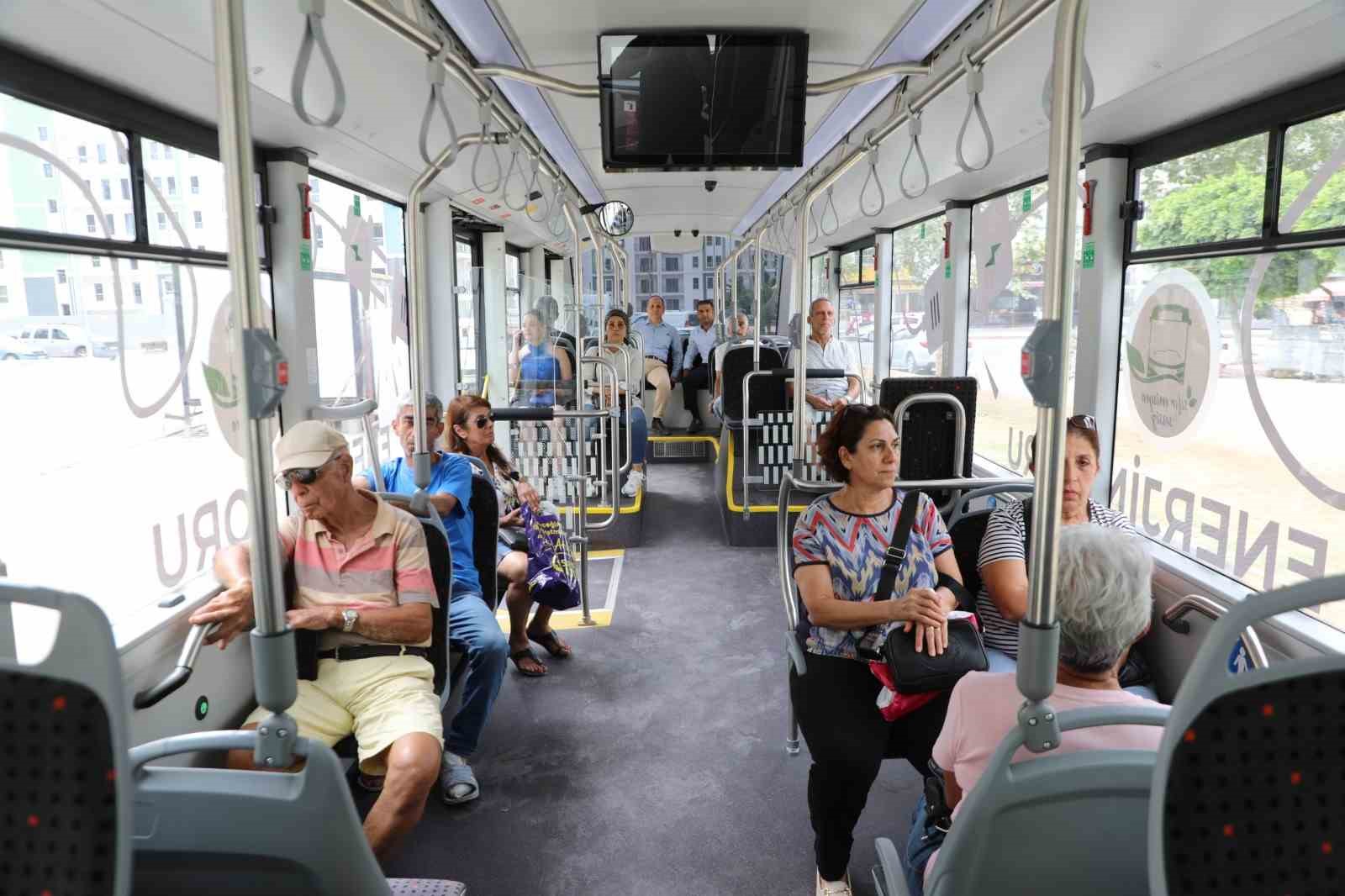 Hatay Büyükşehir Belediyesi, 12 metre uzunluğundaki elektrikli otobüsleri test etti 