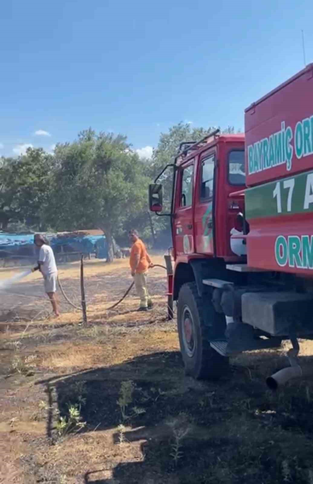 Çanakkale’de yangın söndürme çalışmalarına ünlü oyuncudan destek 