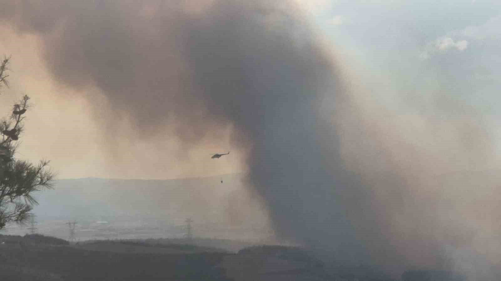 Tekirdağ’da orman yangınına havadan ve karadan müdahale sürüyor 