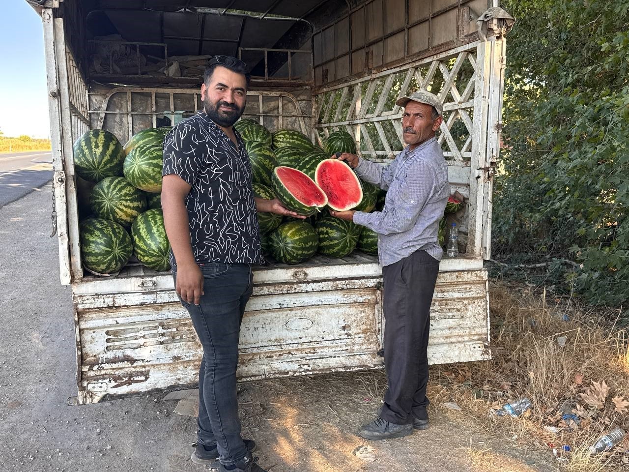 Suruç Ovası’nda yerli karpuzun ilk hasadı buruk başladı 