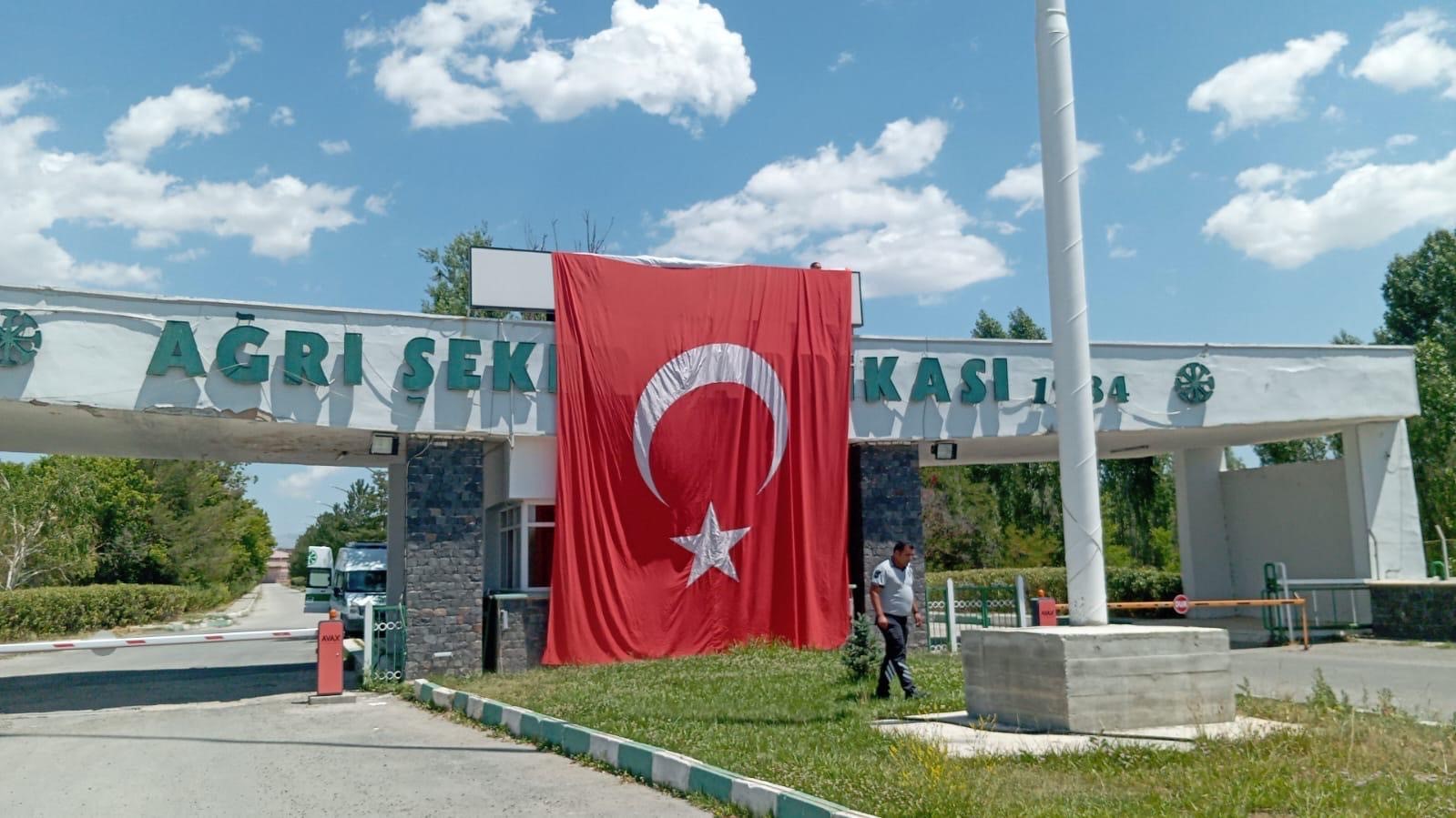 Ağrı ay yıldızlı bayraklarla donatıldı 