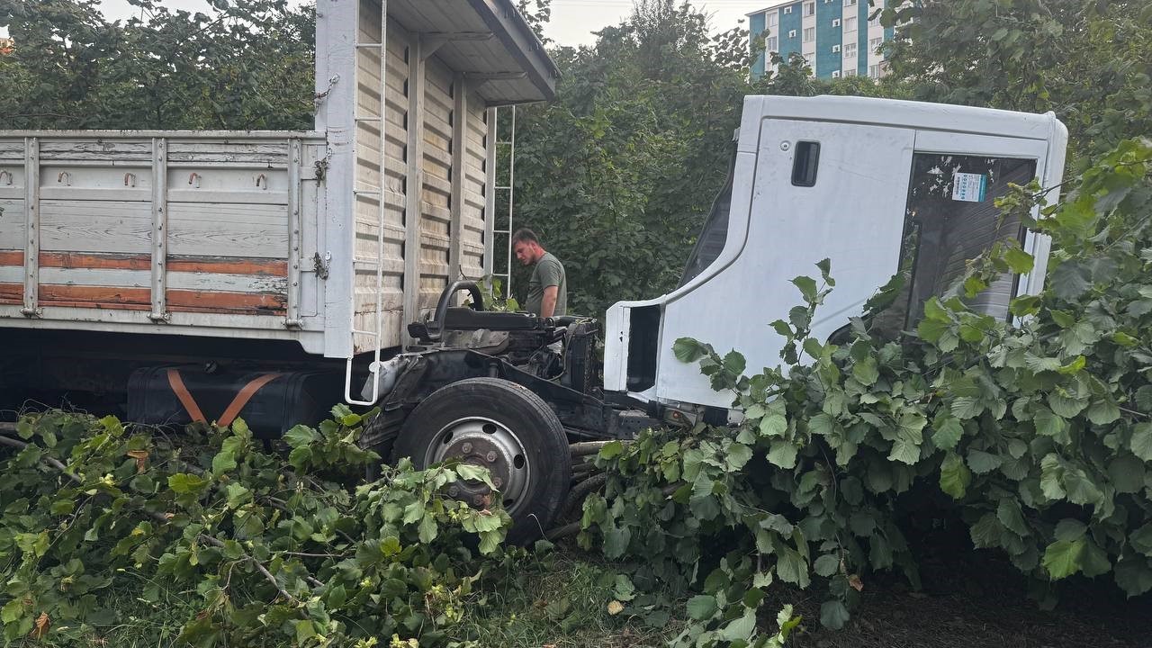 Zonguldak’ta kamyonet fındık bahçesine uçtu: Araçtan fırlayan sürücü öldü 