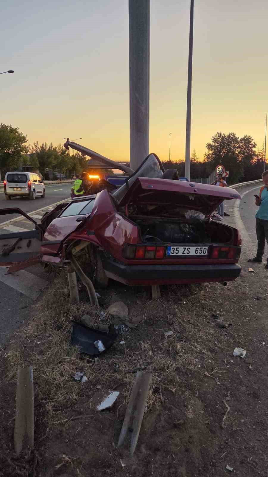 Kestel’de kontrolden çıkan Tofaş otomobil bariyere girdi: 1 ölü 