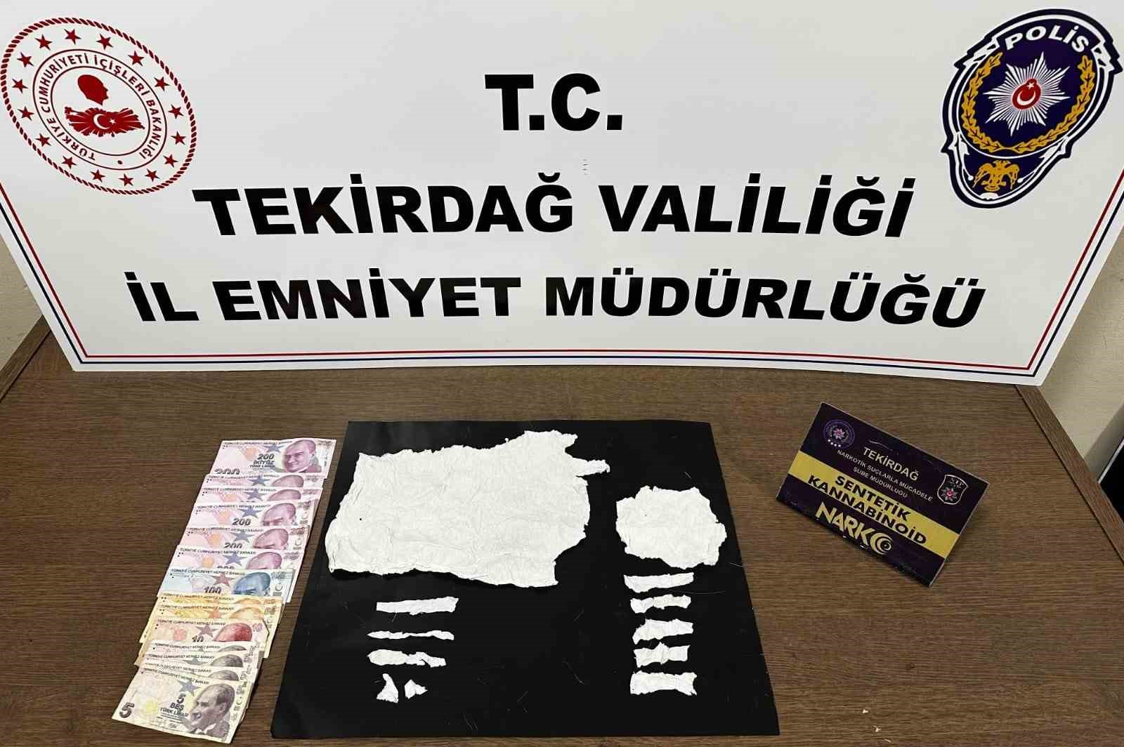 Tekirdağ’da uyuşturucu operasyonunda 3 şüpheli tutuklandı 