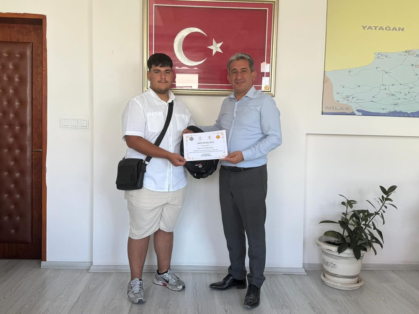 Menteşe’de Kaskom projesinde öğrencilere belgeleri takdim edildi 