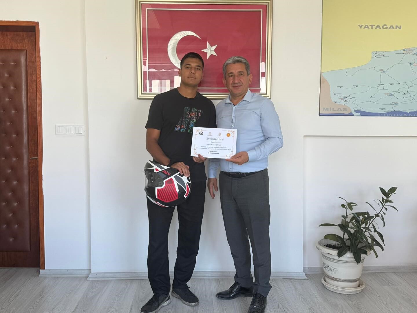 Menteşe’de Kaskom projesinde öğrencilere belgeleri takdim edildi 