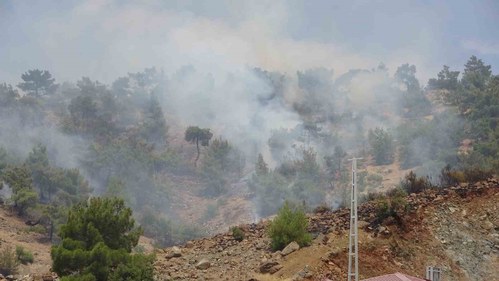 Adıyaman’da orman yangınına helikopterle müdahale edildi 