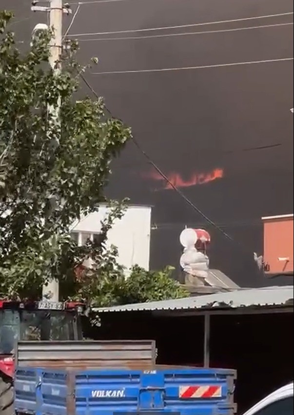 Ayvacık’ta başlayan yangın yerleşim yerlerini tehdit ediyor 