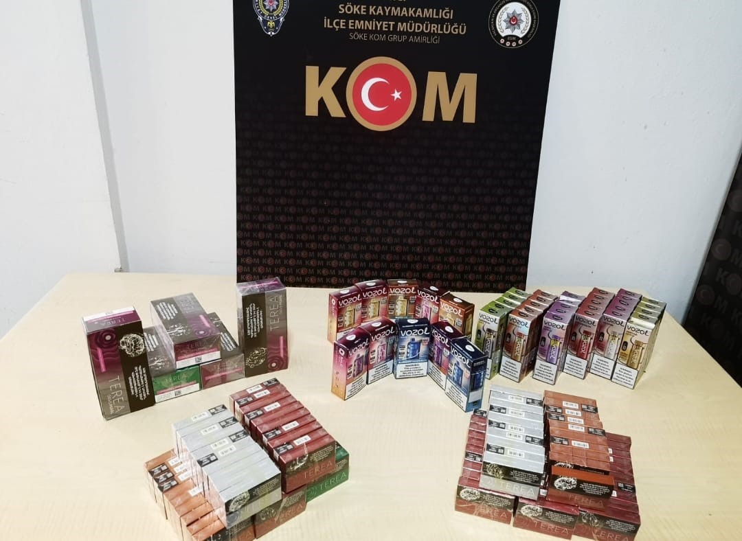Söke’de elektronik sigara operasyonu