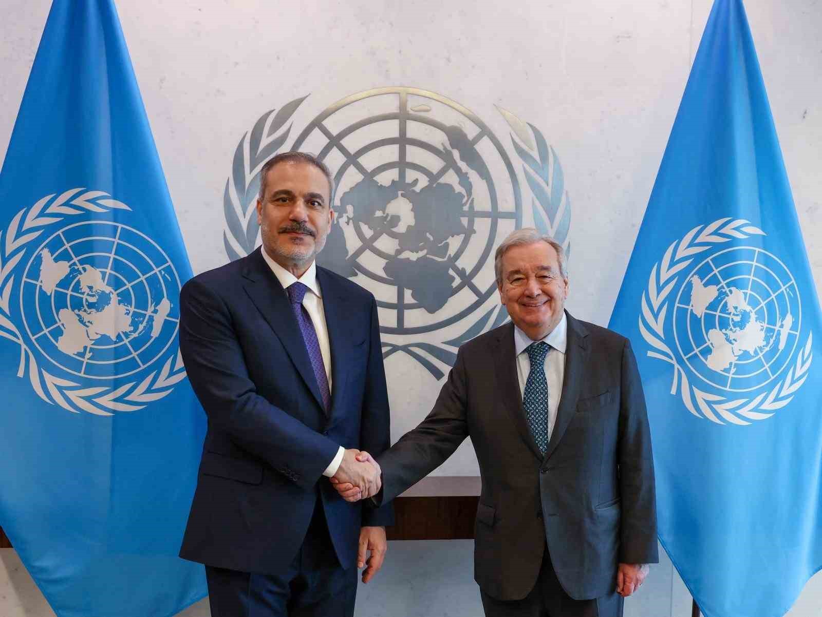 Dışişleri Bakanı Fidan, BM Genel Sekreteri Guterres ile görüştü 