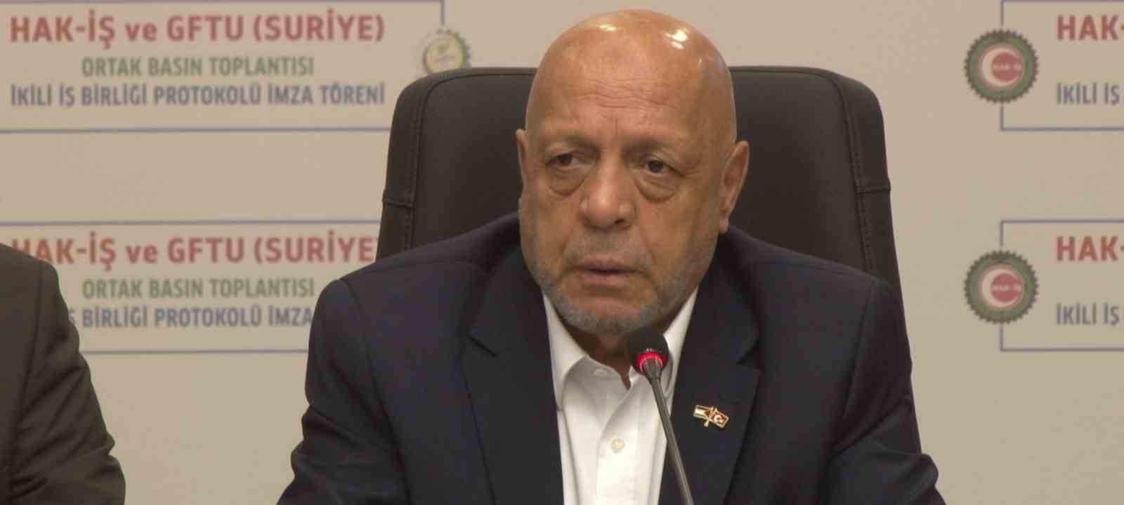 HAK-İŞ ile Suriye İşçi Sendikaları Federasyonu arasında iş birliği protokolü imzalandı 