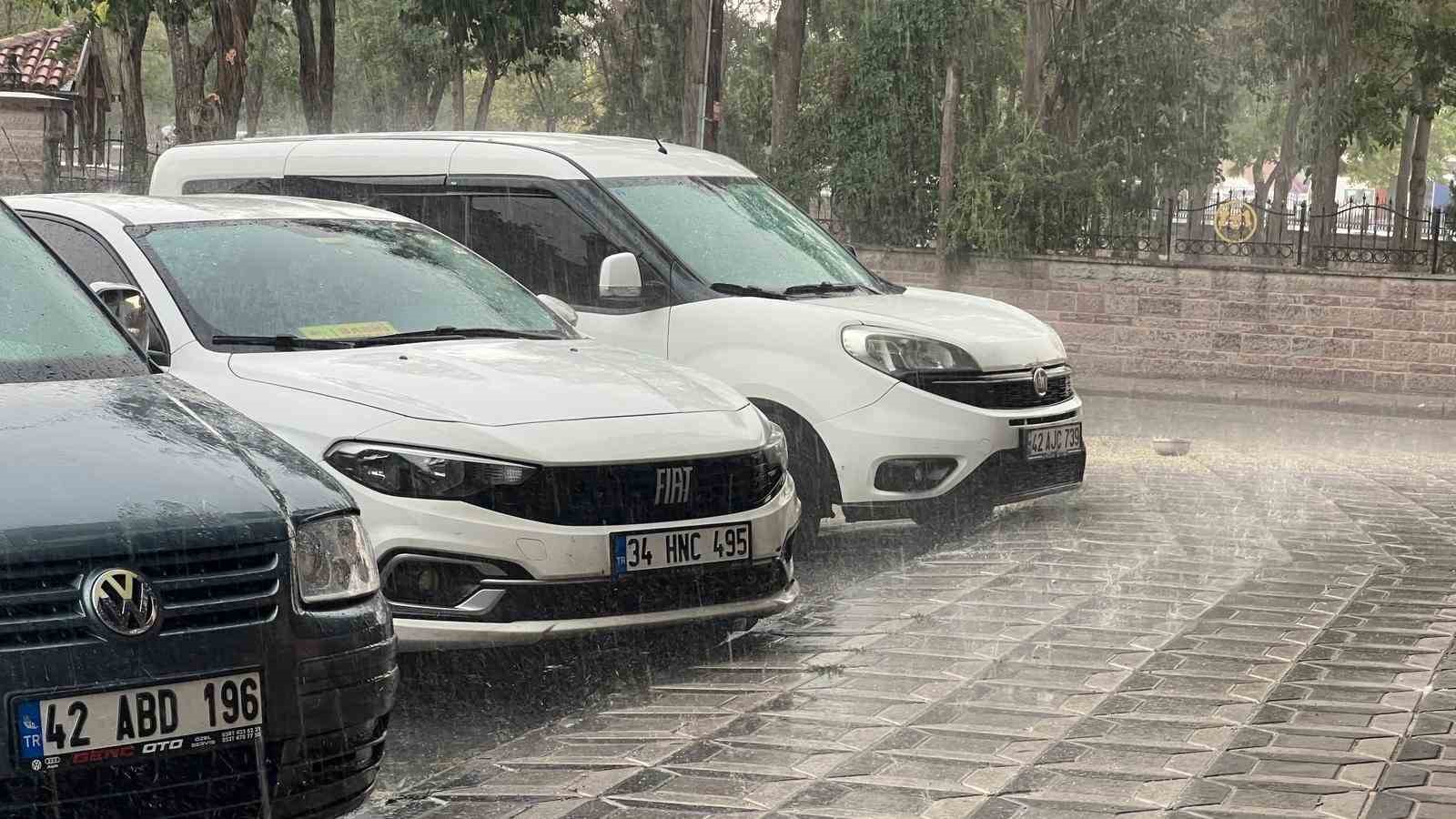 Konya’da yağmur bastırdı, sücürüler zor anlar yaşadı 