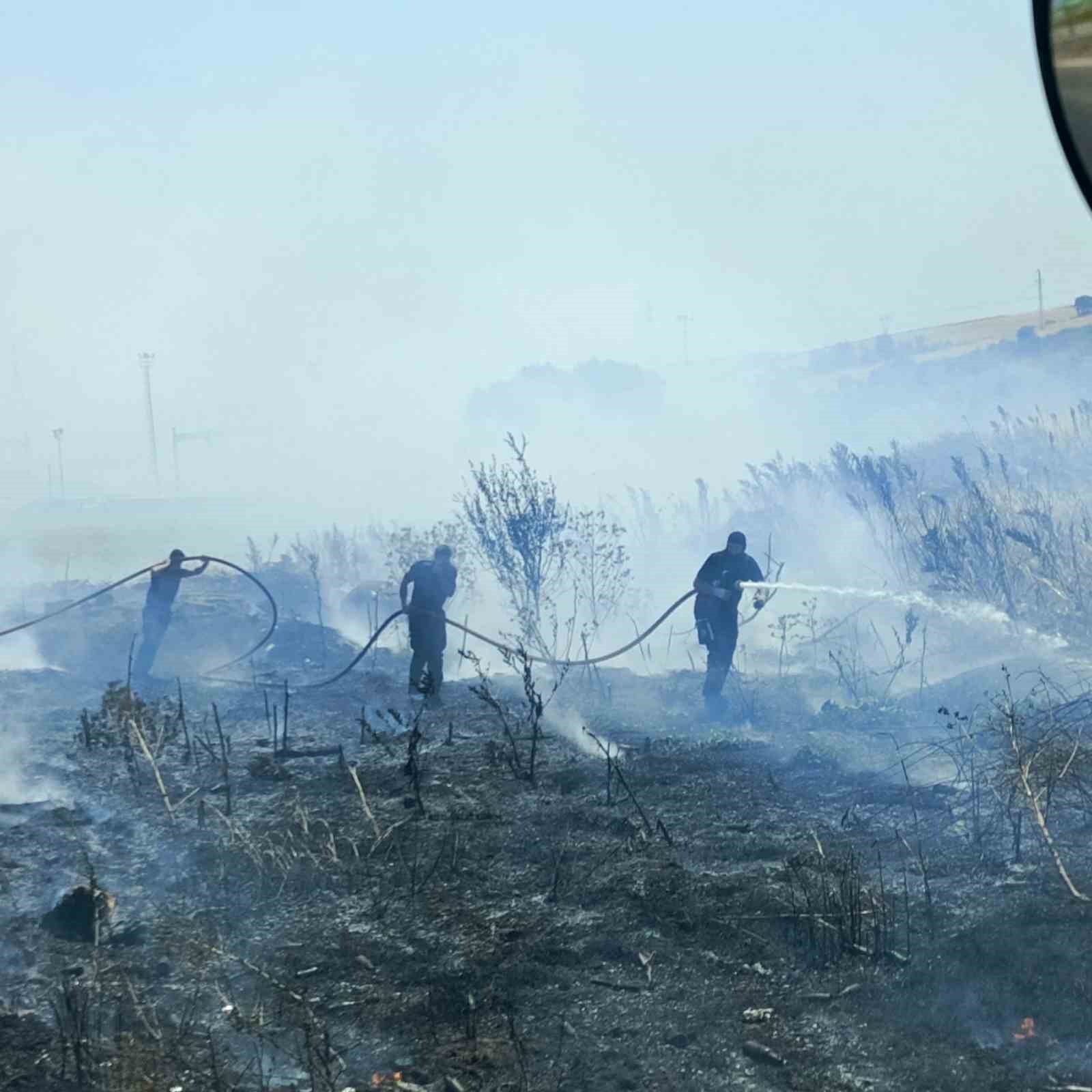 Bandırma-Bursa karayolunda arazi yangını kontrol altına alındı
