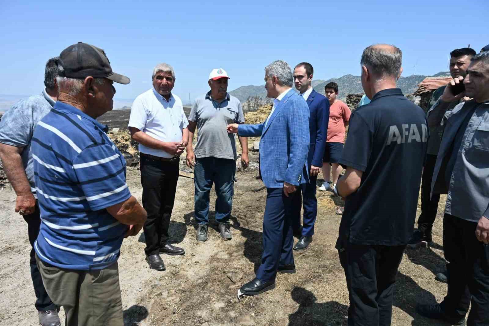 Kırıkkale Valisi Makas yangın bölgesinde incelemelerde bulundu 