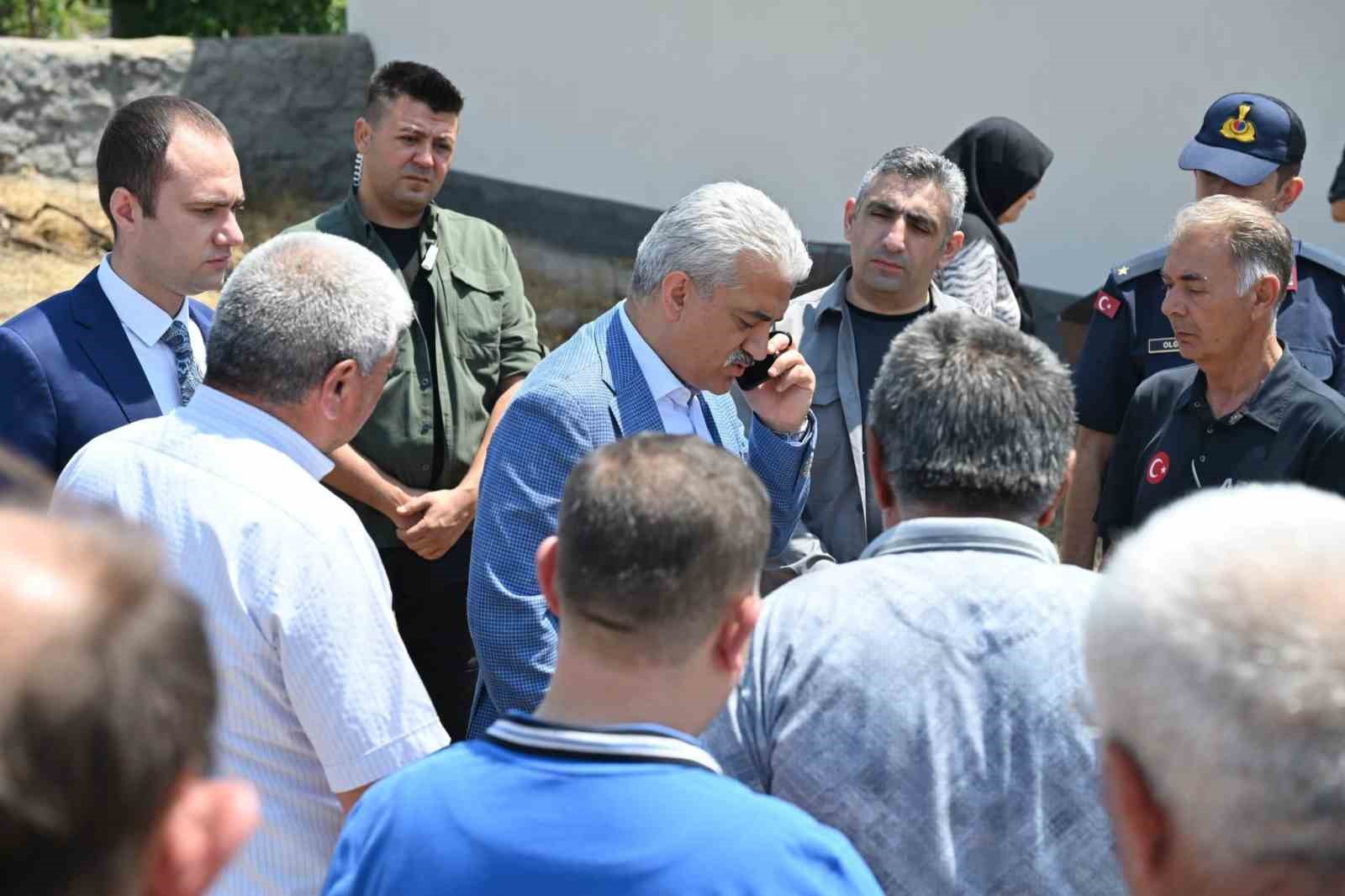 Kırıkkale Valisi Makas yangın bölgesinde incelemelerde bulundu 