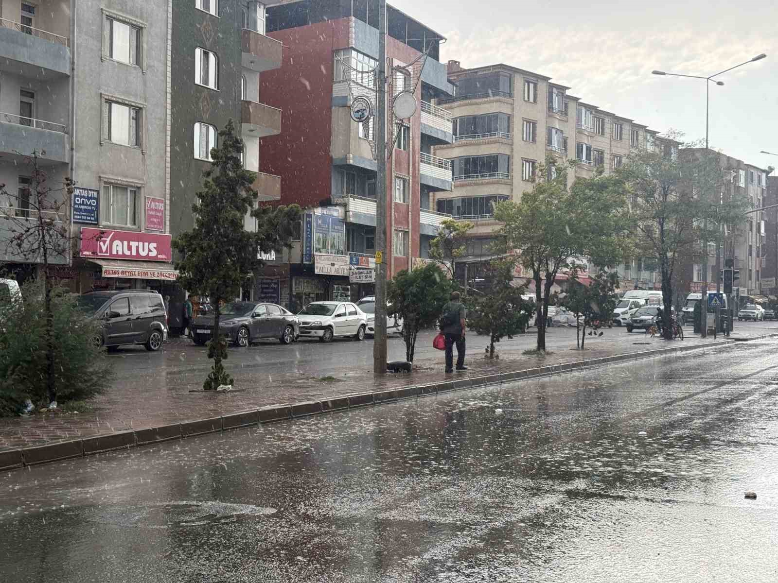 Iğdır’da kavurucu sıcakların ardından sağanak yağış etkili oldu 